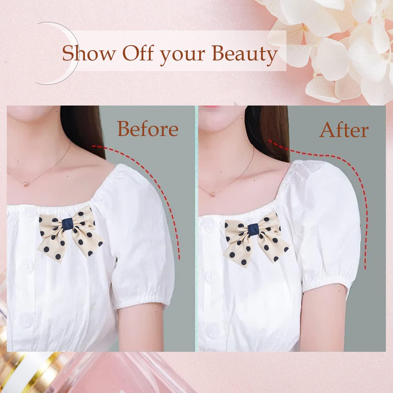 Miếng đệm vai silicon, 4 miếng đệm vai chống đẩy miếng nâng vai cho phụ nữ đàn ông Suit Blazer Quần áo áo phông, có thể tái sử dụng và thoáng khí