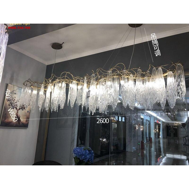 Đèn thả chùm bàn ăn dài phale cao cấp phong cách hiện đại DQM