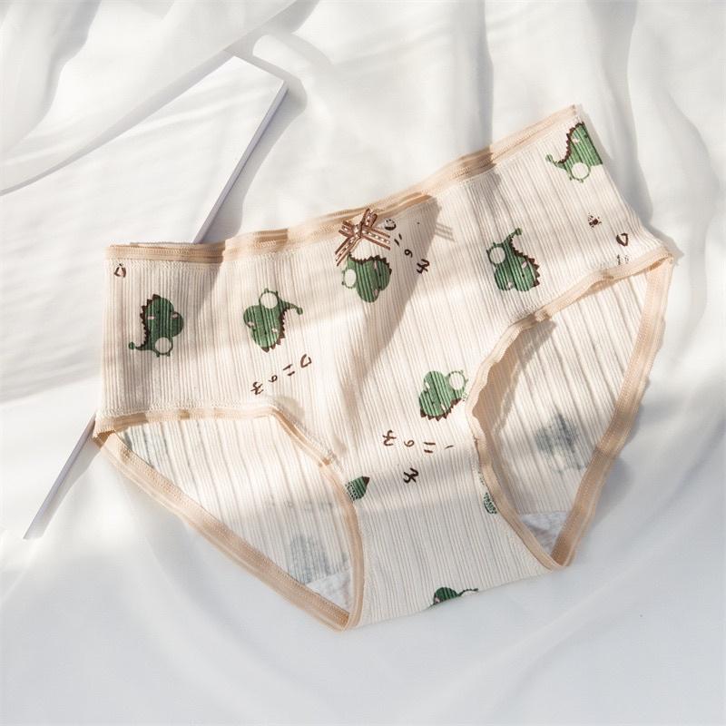 Quần Lót Nữ Cotton Siêu Thoáng Nâng Mông Dâu Khủng Long Xanh QL07