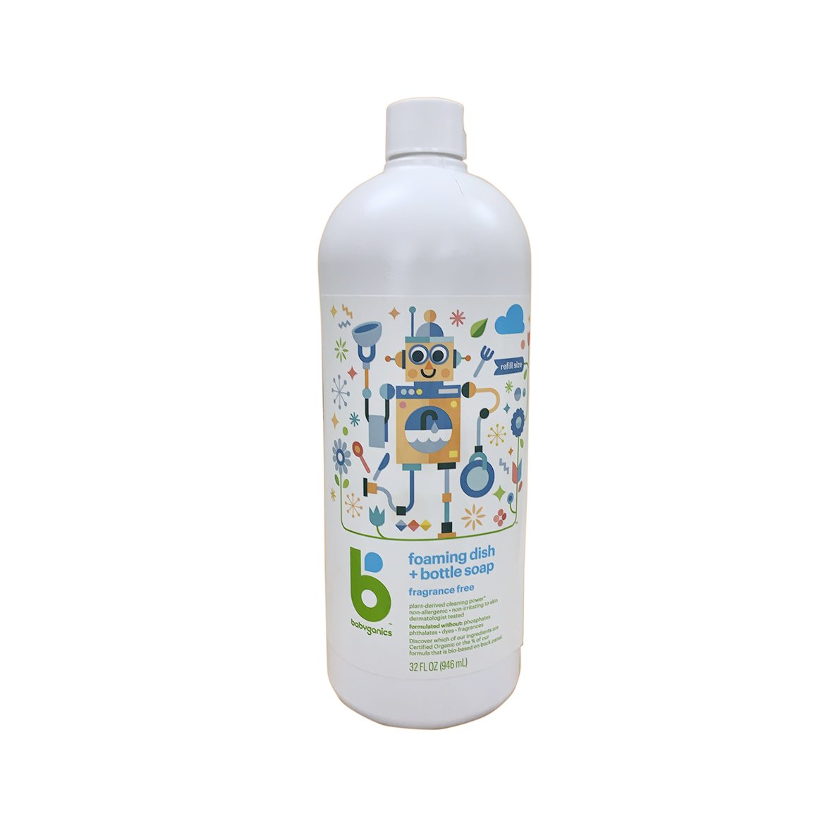 Nước rửa bình sữa Babyganics refill 946ml