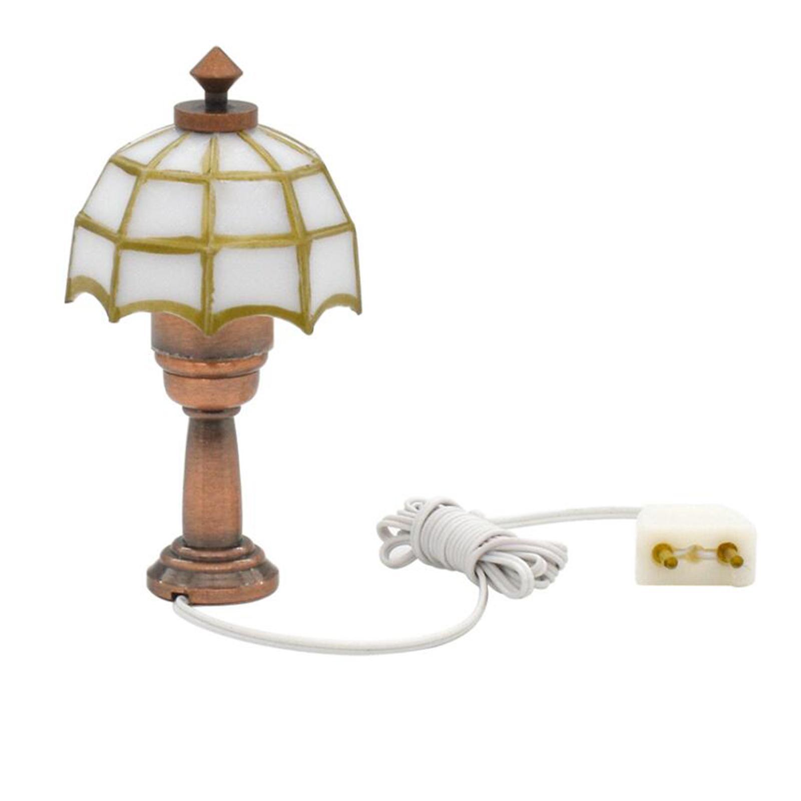 1/12 Mini Desk Lamp Model Light for Decoration Micro Landscape Fairy Garden