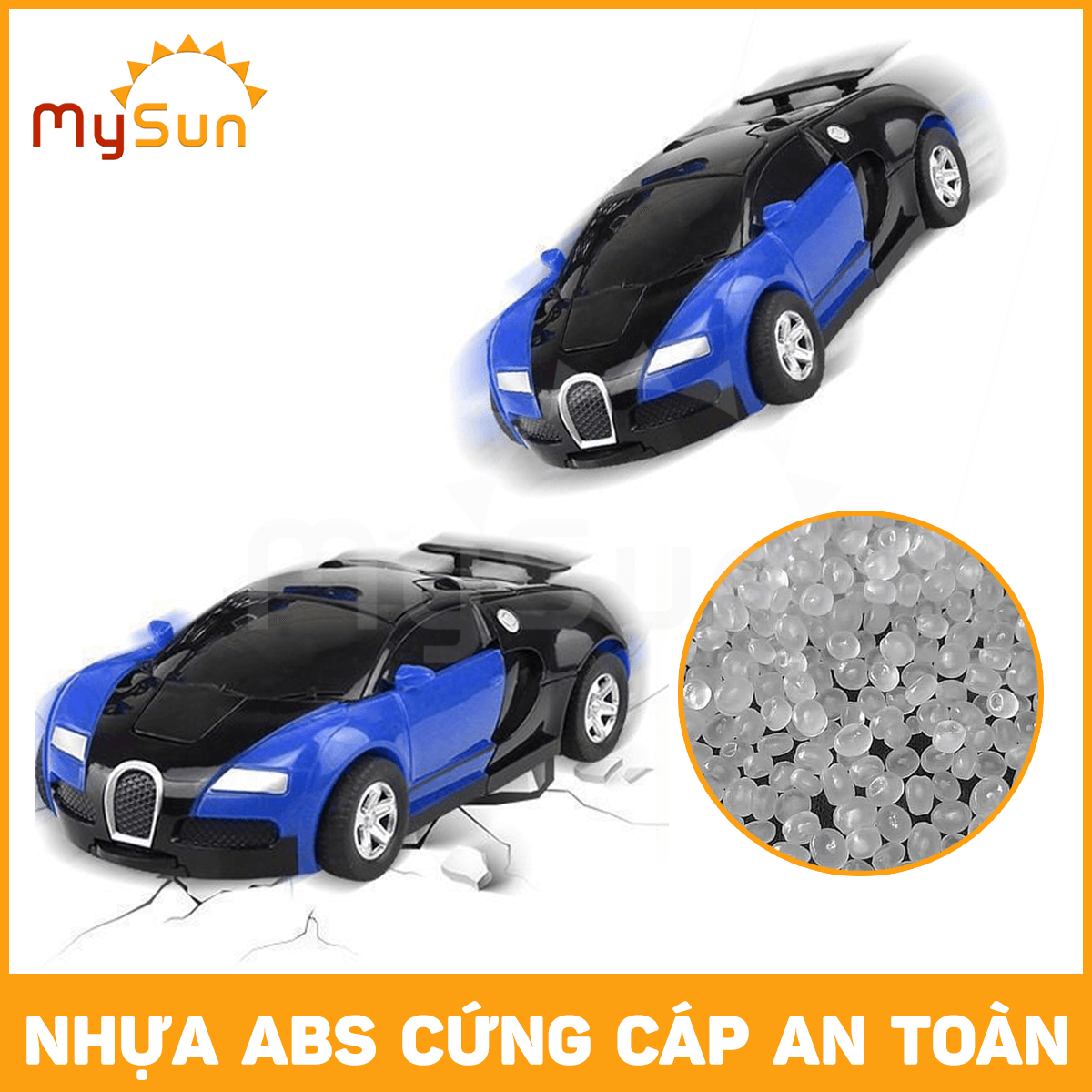 Xe ô tô biến hình robot rô bốt đồ chơi mô hình oto cho bé MySun