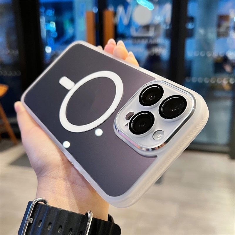 Ốp Điện Thoại bảo vệ toàn ống kính Từ Chống Sốc Cho iphone 15 14 13 12 Pro max