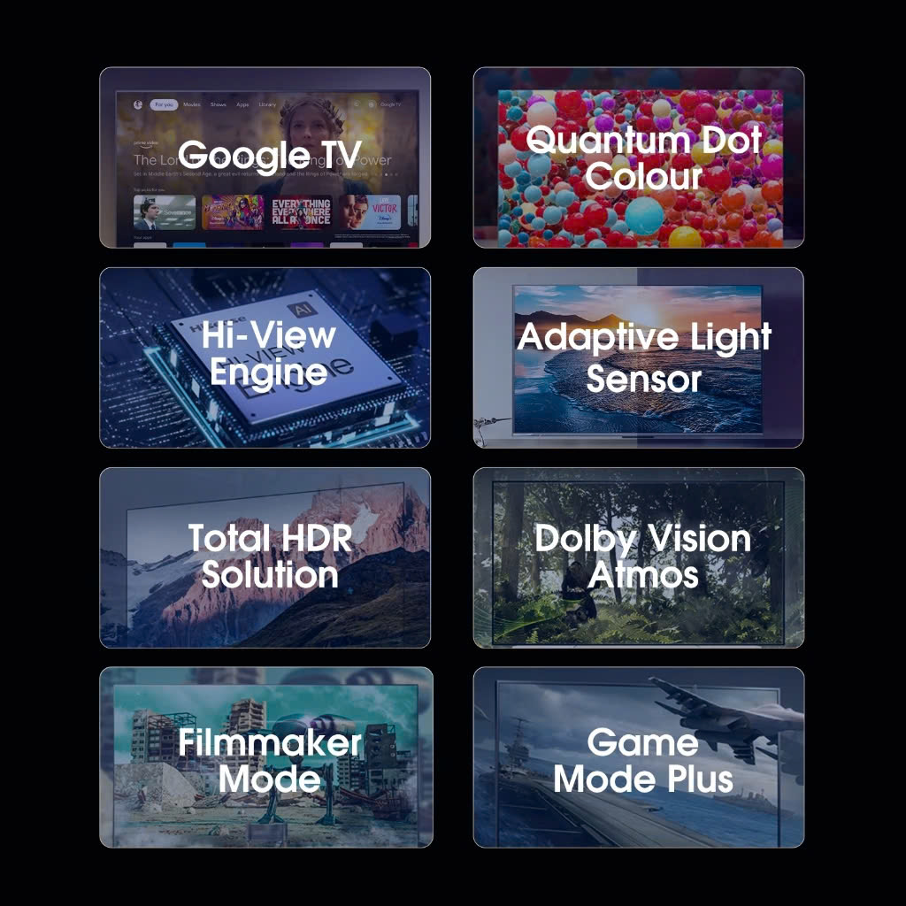 Google Tivi ULED 4K Hisense 65 inch 65U6K Trợ lý ảo tiếng việt Google Assistant, bảo hành 2 năm - HÀNG CHÍNH HÃNG