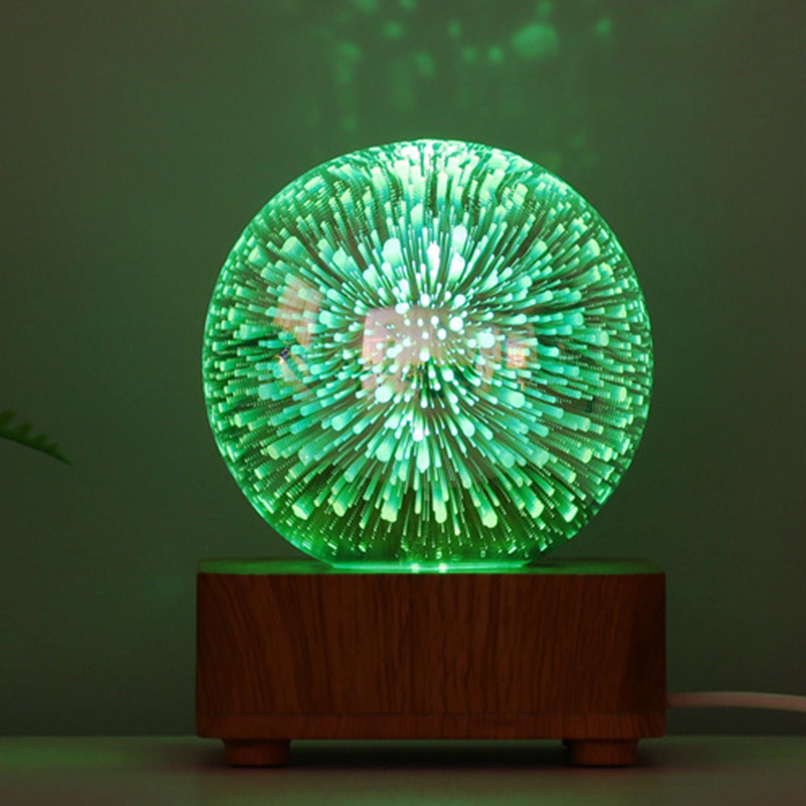 USB Powered LED 3D Glass Ball Night Light for Holiday Christmas Party Decor