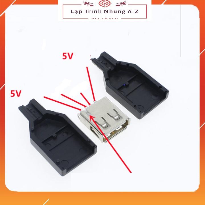 [Lập Trình Nhúng A-Z][G14] Đế Ra Chân Cổng USB Đực - Cái (USB DIP)