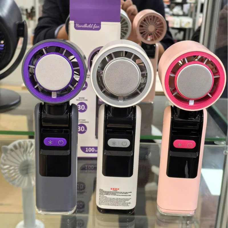 Quạt Cầm Tay Mini Sò Lạnh 6000mAh, Quạt Tích Điện Làm Mát Nhanh, Gấp Gọn, Nhiều Tốc Độ Gió, Tặng Dây Đeo - HÀNG CHÍNH HÃNG MINIIN