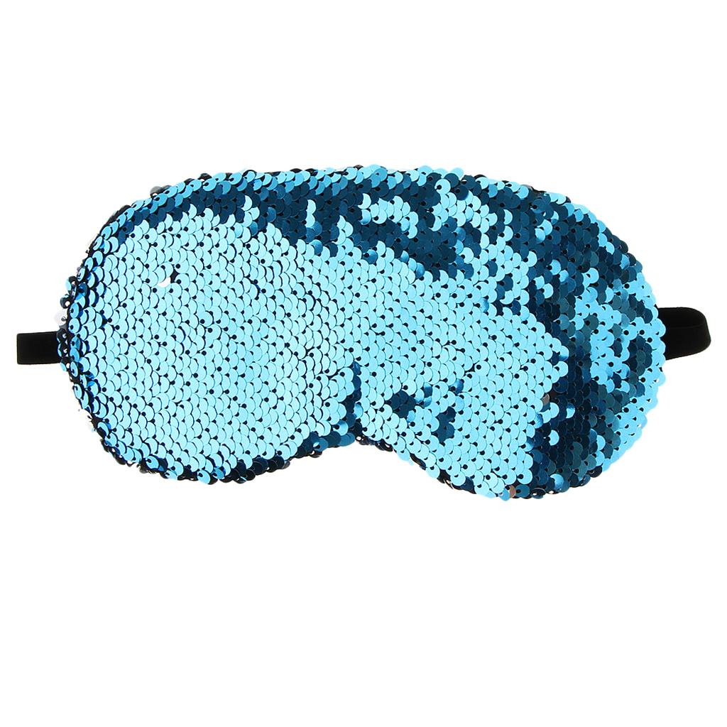 Glitter Sequins Mermaid Elastic Eye Mask Sleeping Rest Blindfold Sleep Aid