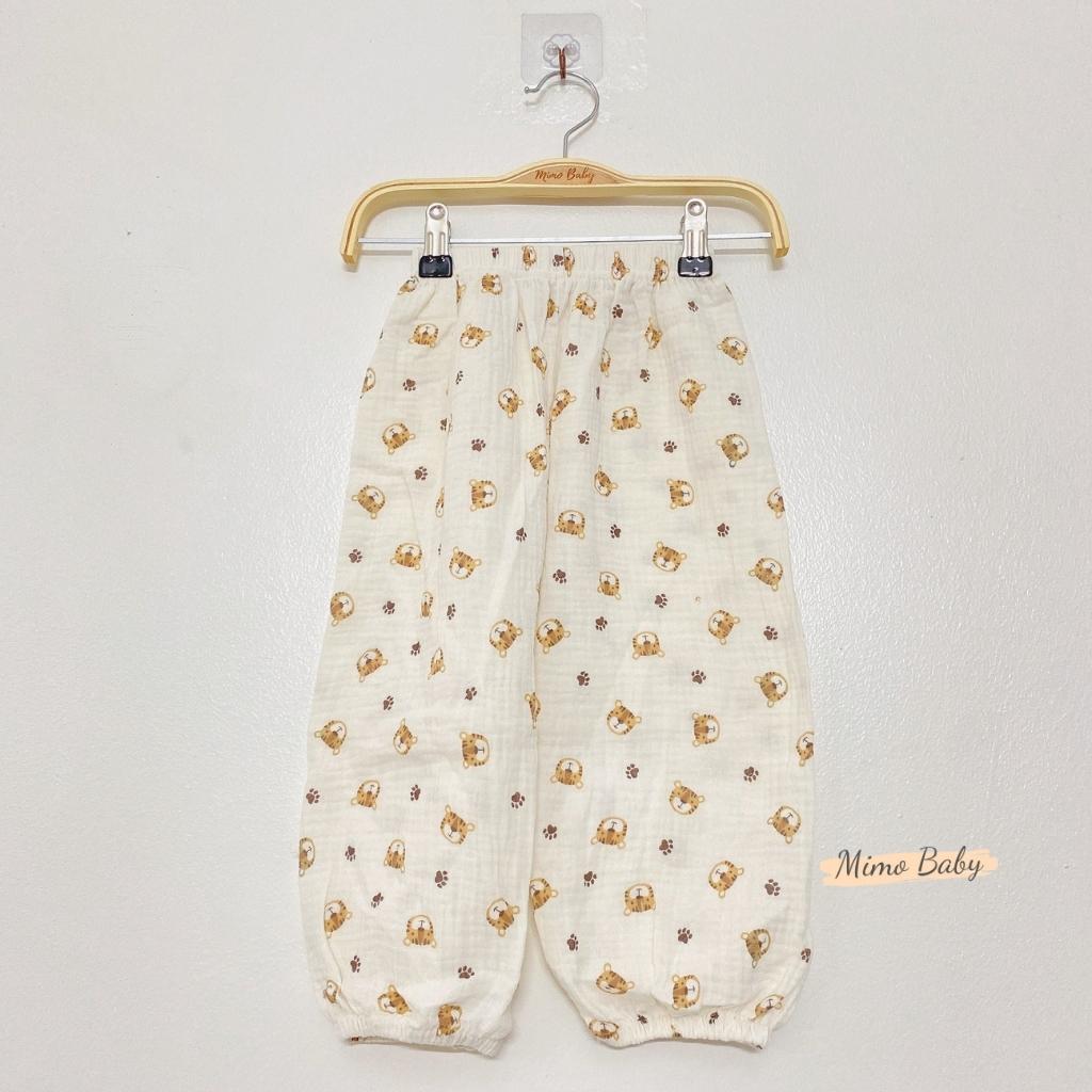 Quần boom chất liệu xô muslin mùa thu đông cho bé trai, bé gái QA41 Mimo Baby