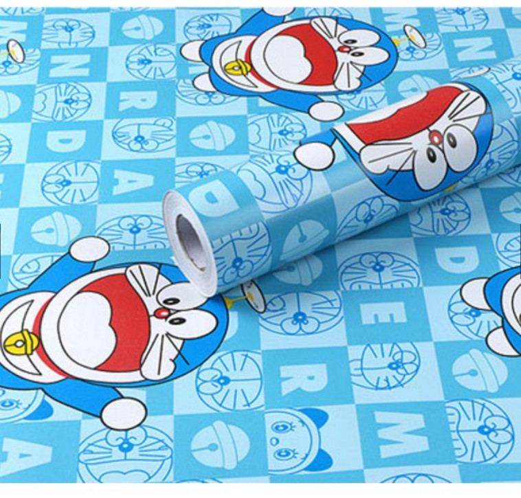 20M DECAL GIẤY DÁN TƯỜNG KEO SẴN KHỔ 45CM MẪU DOREMON CHỮ SỐ