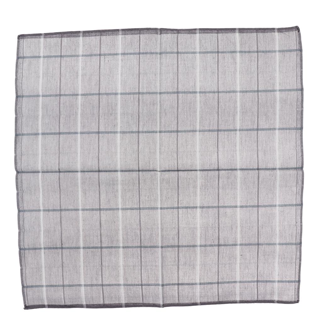 2pcs/set 100% Cotton Square Plaid Handkerchief Hanky Wedding Party Dinner Hankie