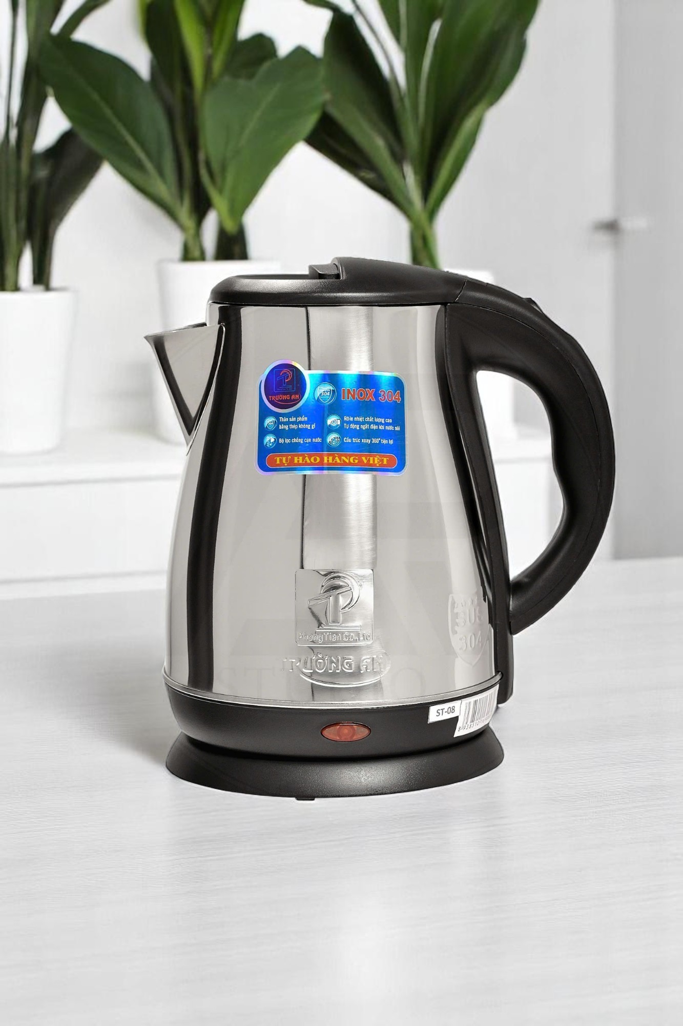 Ca Siêu Tốc Trường An 1.8L Inox 304 Cao Cấp ST08 – Đun Nước Nhanh, An Toàn, Tự Ngắt – Hàng chính hãng