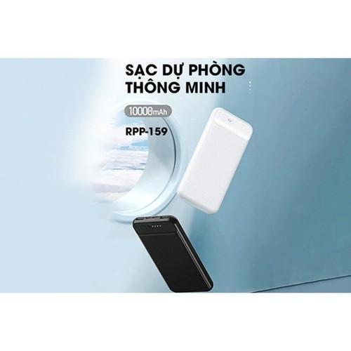 Pin sạc dự phòng Remax RPP-159 lõi Li-Polymer 2 cổng sạc Input/Output max 2.1A - Hàng chính hãng