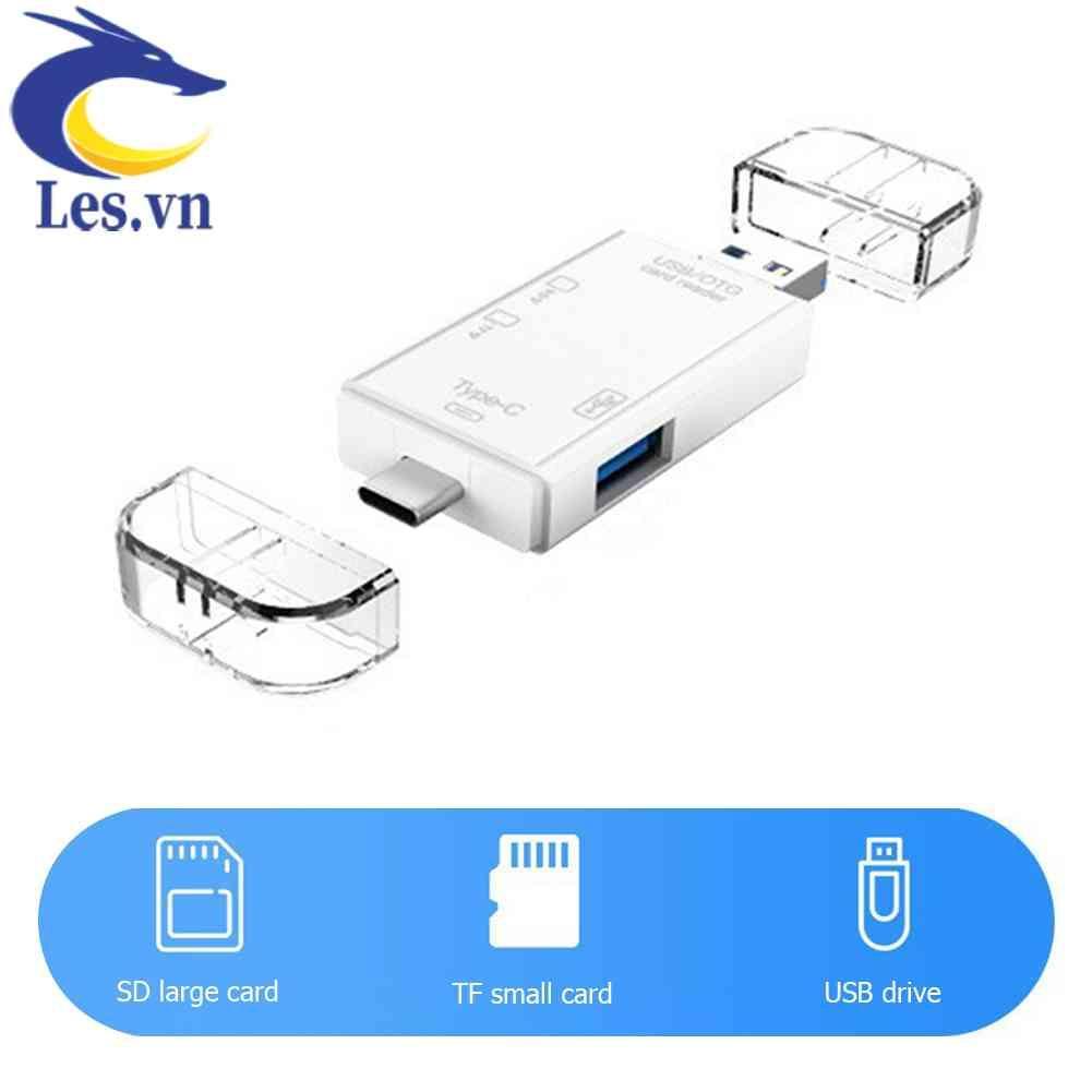 Đầu Đọc Thẻ Nhớ 6 Trong 1 OTG USB 3.0 Type-C