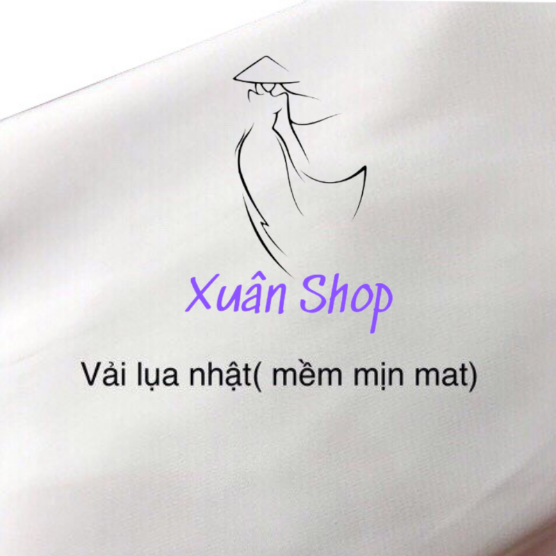 Áo dài trắng học sinh 2 tà lụa nhật / áo dài nữ sinh / áo dài truyền thống