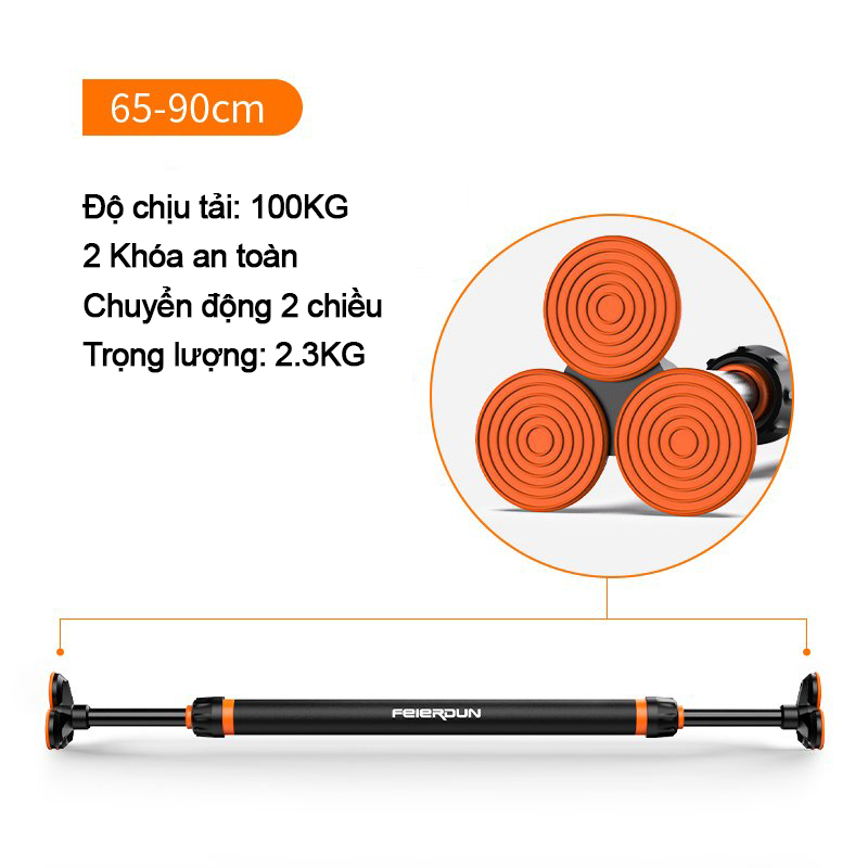 Xà Đơn Treo Tường Thế Hệ Mới FED-0228 - Kích Thước 65-90CM