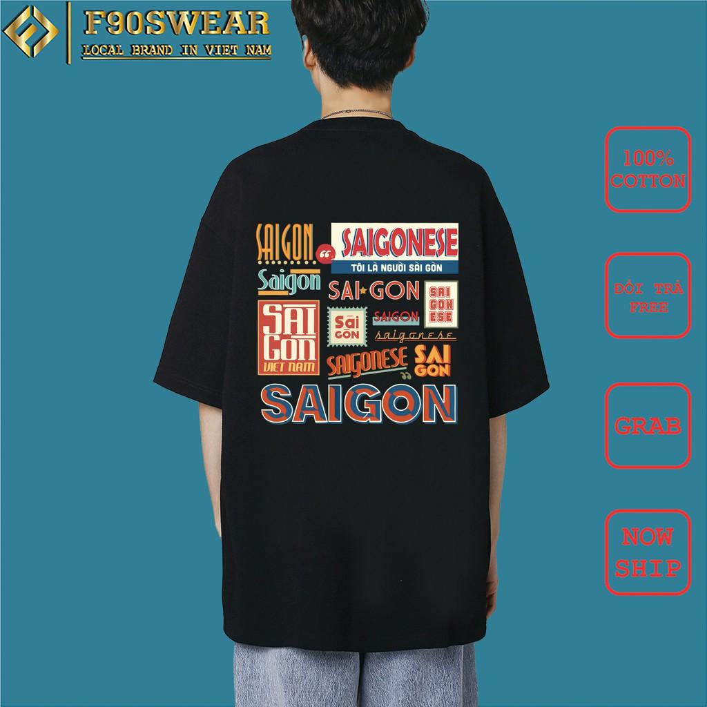 Áo phông nam nữ unisex form rộng - áo thun tay lỡ nam nữ dáng rộng chất cotton mềm mịn in hình HÀ NỘI - SÀI GÒN