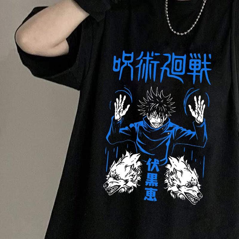 Áo Thun Nữ Tay Ngắn Cổ Tròn Có In Hình Phong Cách Anime