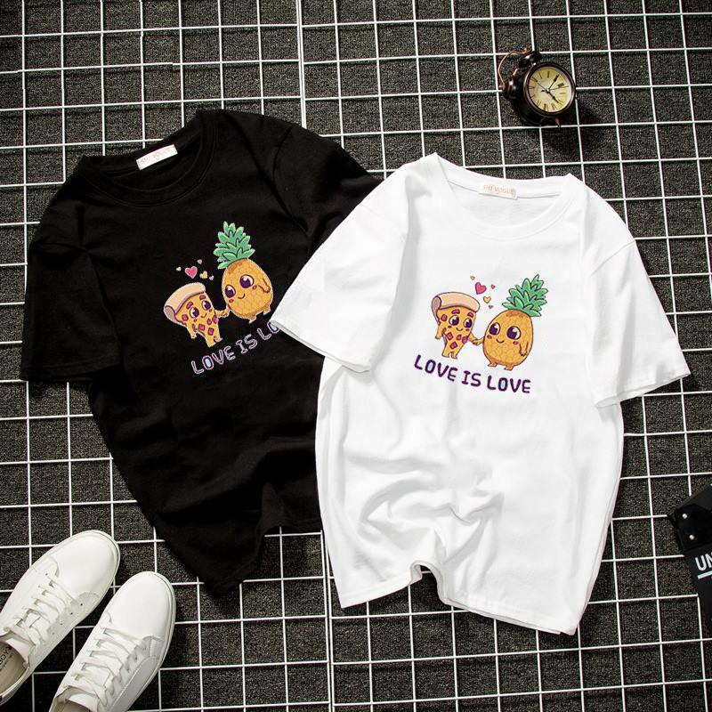 Áo thun form rộng unisex love is love vải dày mịn 2020T2537