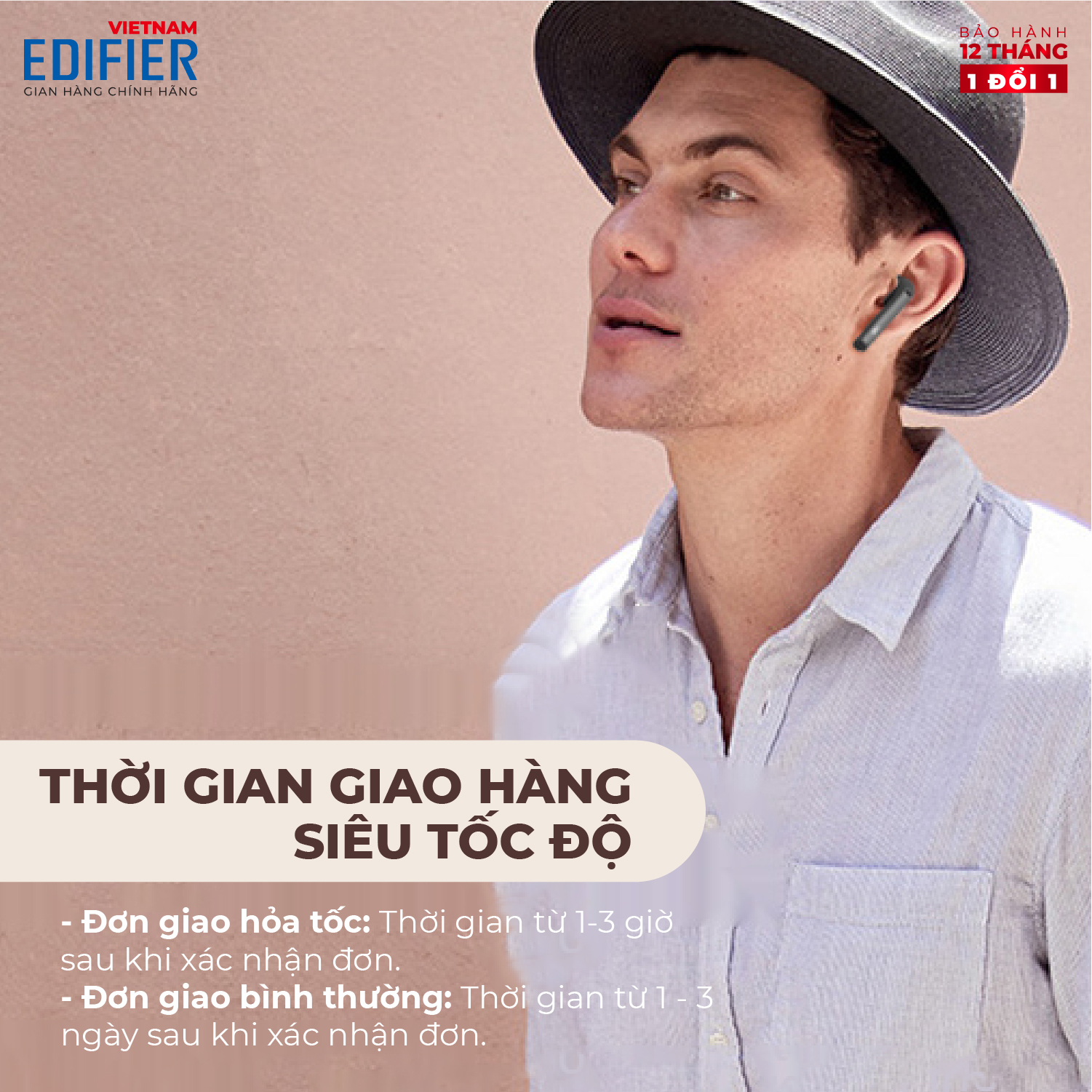 Tai nghe Bluetooth 5.0 EDIFIER TWS200 Plus Bản quốc tế mới nhất Thời gian hoạt động 24 giờ Chống ồn CVC 8.0 Chip APTX - Hàng phân phối chính hãng