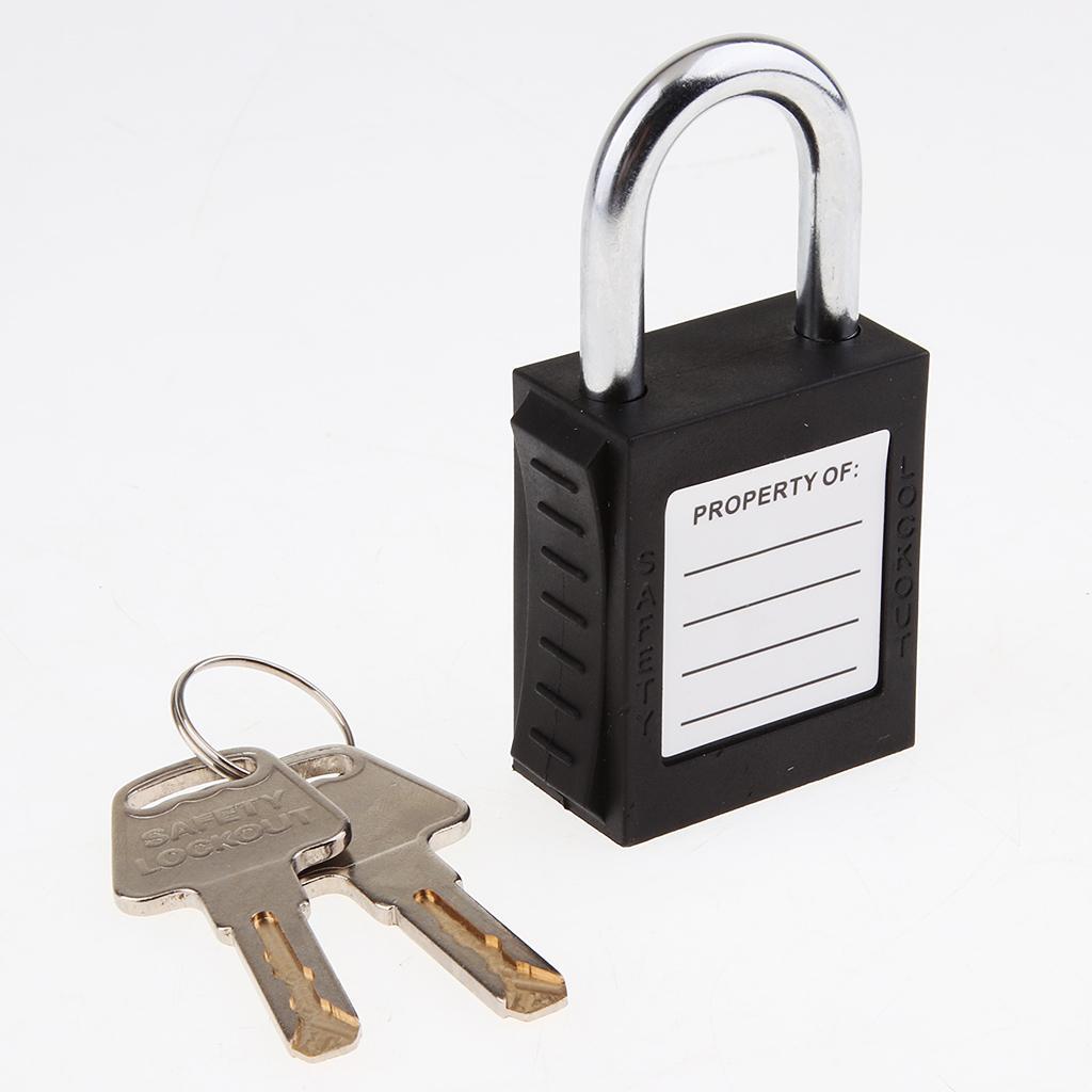 2 Pcs Premium Safety Lockout Padlocks - Black Padlock