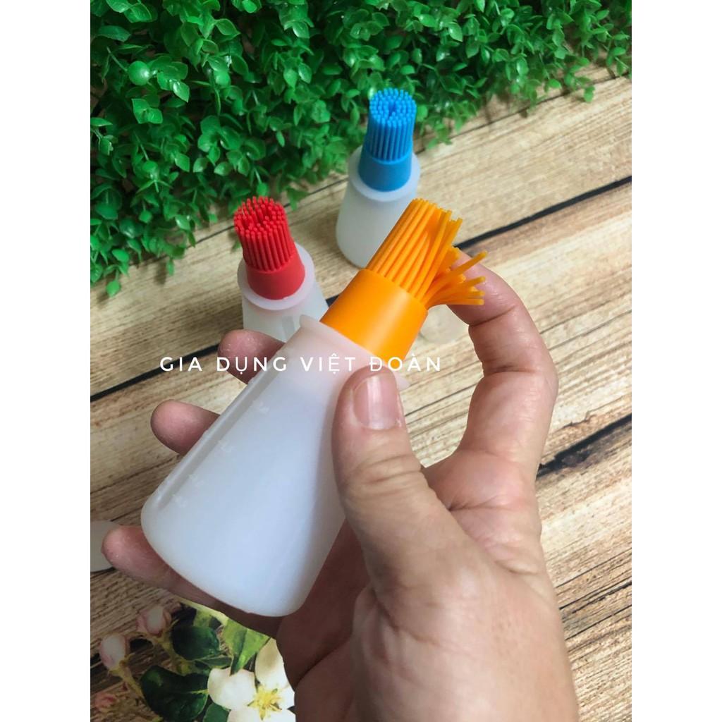 Cọ Silicon Quét Mặt Bánh + Bình đựng Dầu 2in1. Dụng cụ cọ chổi phết mặt bánh, chức năng 2in1 tiện lợi