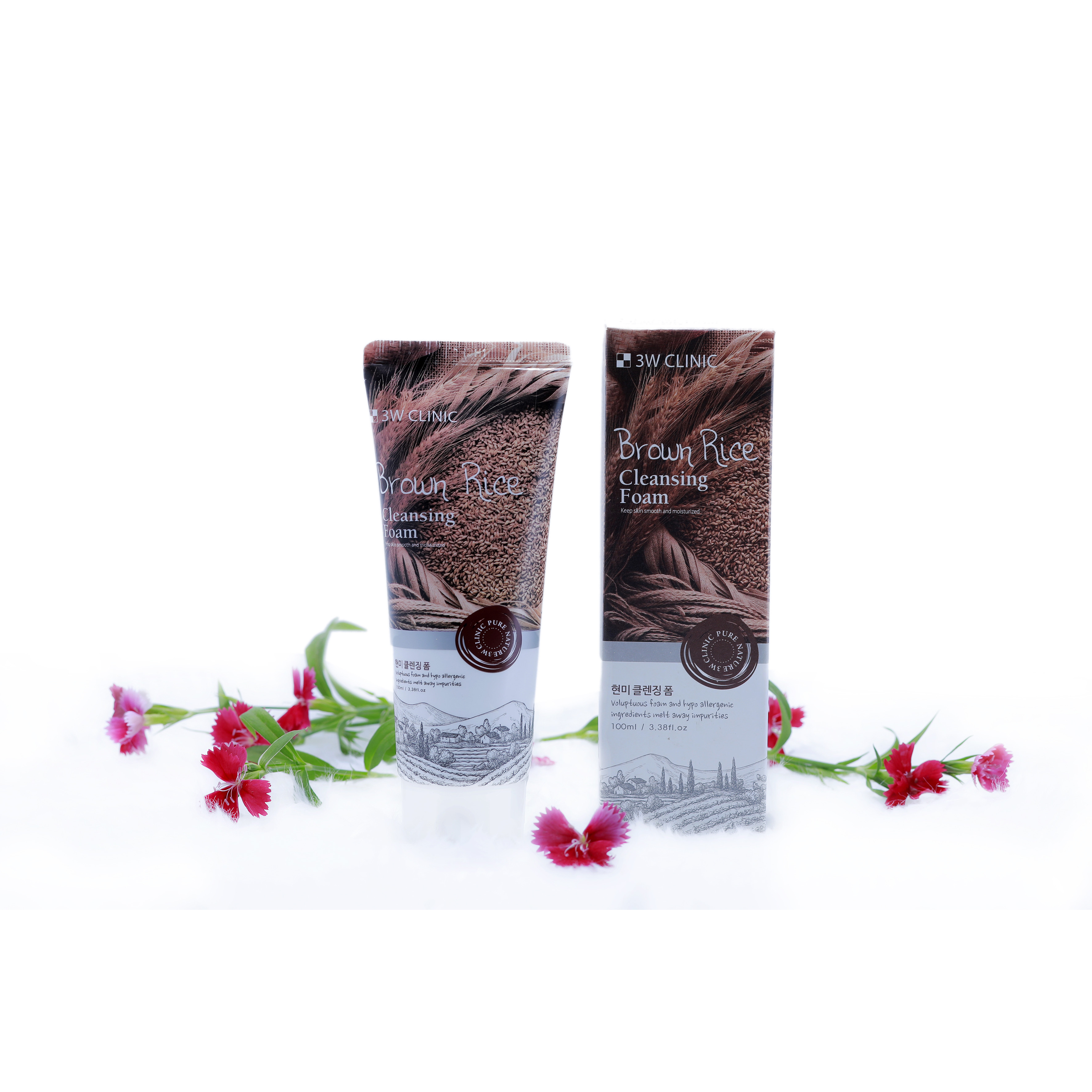 Sữa rửa mặt lúa mạch 3W CLINIC Hàn Quốc 100ml