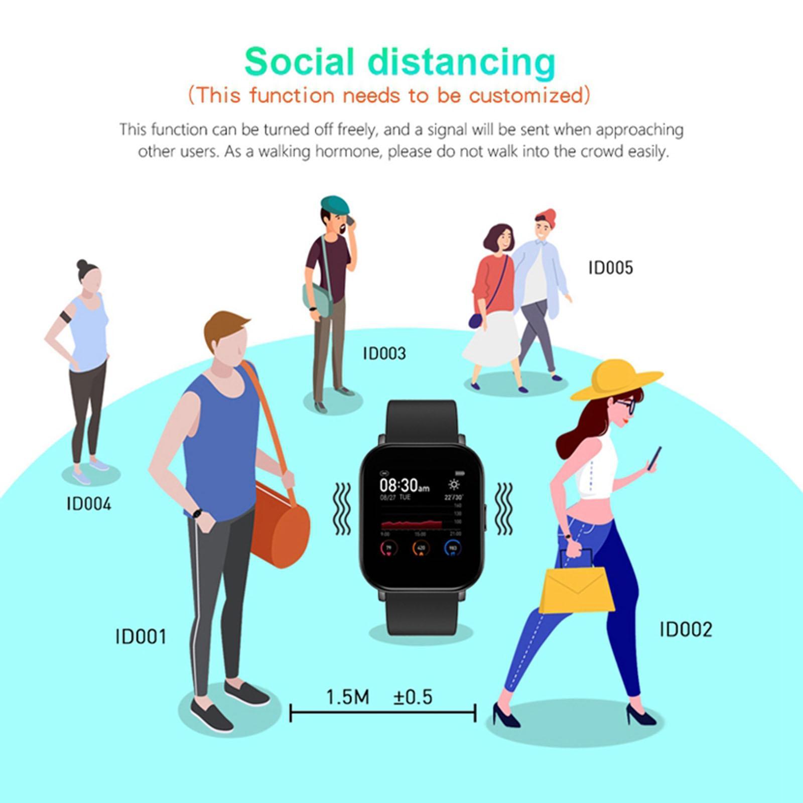 Smart Fitness Monitor for Men Women Black