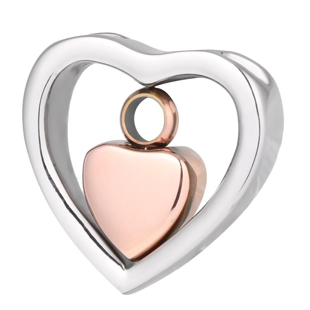 Love Heart Cremation Pendant Urn Necklace keepsake Pet Ash Holder