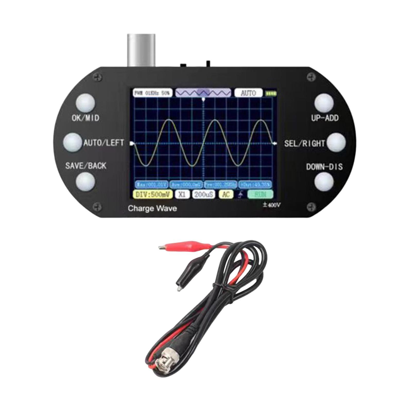 Digital Oscilloscope Transistor Tester,Sampling Rate 200kHz , 2.4 inch Screen, PWM Square Wave Output, Voltage Continuity Tester