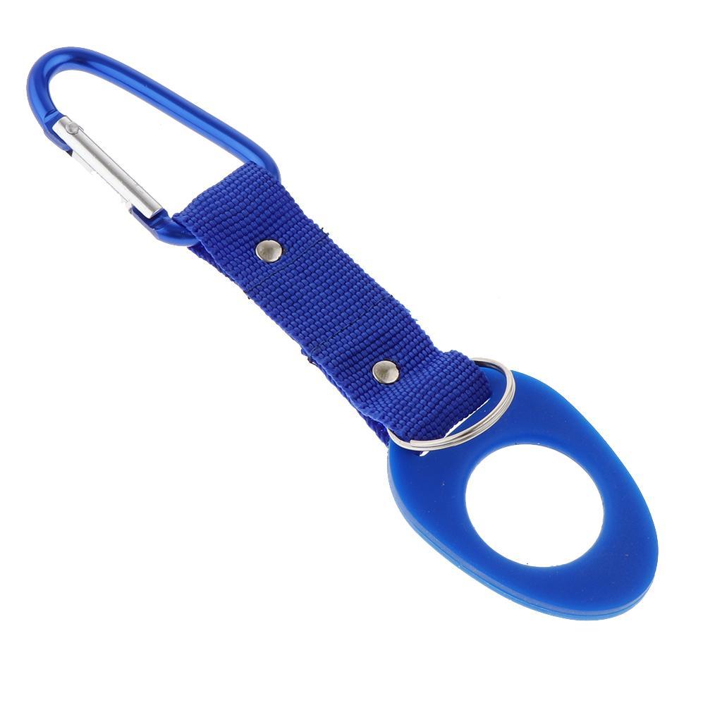 Pack 2 Portable Carabiner Water Bottle Drink Buckle Hook Holder Clip Key Chain Ring for Camping Hiking Traveling
