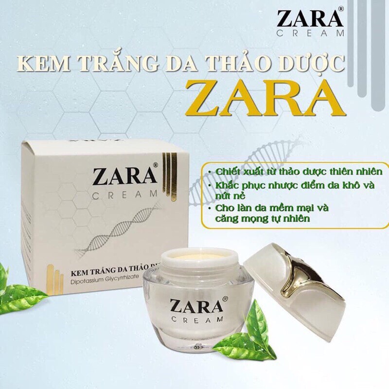 Kem dưỡng trắng da thảo dược Zara 12g