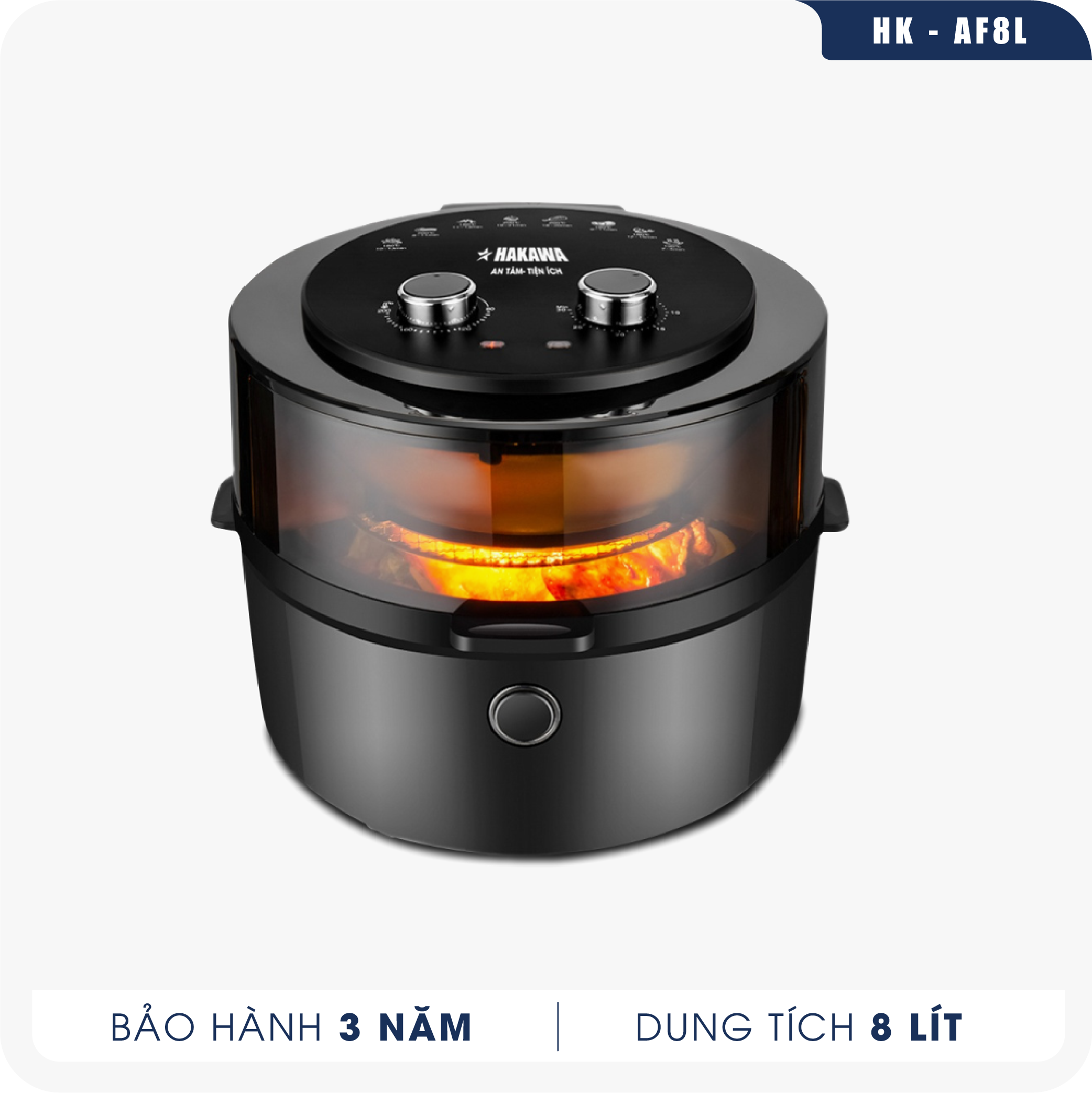 NỒI CHIÊN KHÔNG DẦU HAKAWA HK-AF8L - HÀNH CHÍNH HÃNG HAKAWA