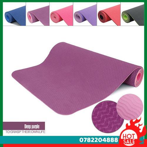 Thảm Tập Yoga 2 Lớp Tpe 6Mm Cao Cấp - Thảm Tập Gym Và Yoga Chuyên Nghiệp Qs - Nhiều Màu - CH Hương Thị Miễn Phí Vận Chuyển