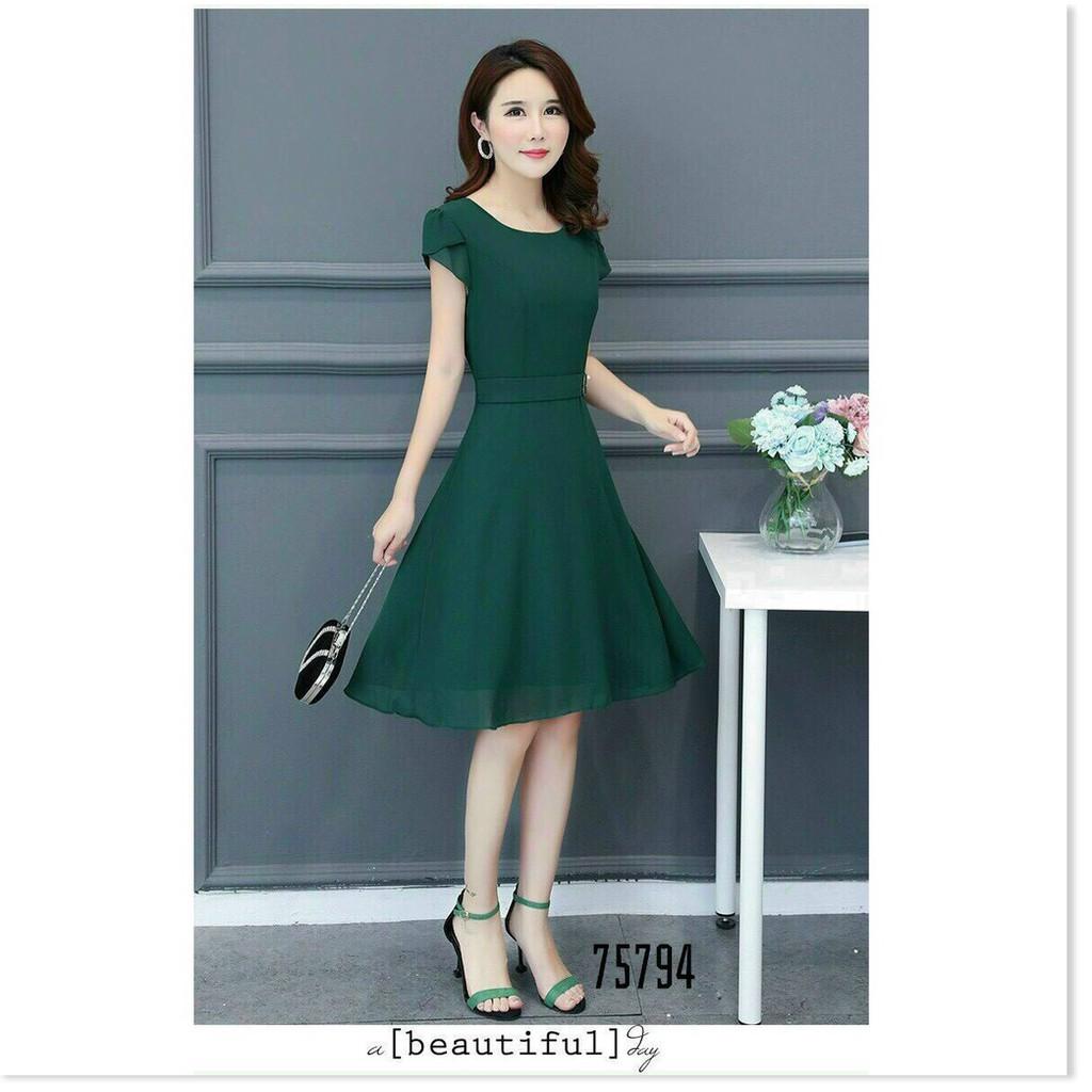 ĐẦM VOAN CHIFFON DÁNG SUÔNG,HỌA TIẾT TRƠN NHƯNG KHÔNG KÉM PHẦN SANG TRỌNG TRANG NEMO 36 FASHION