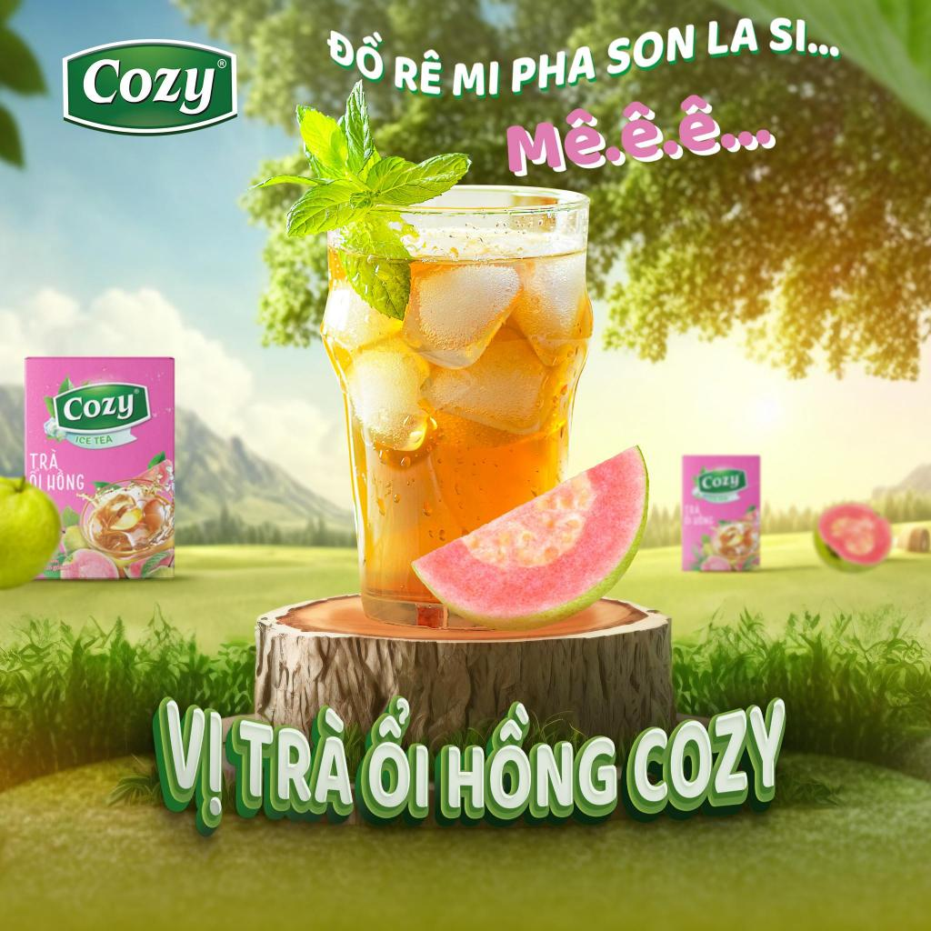 Cozy Icetea Ổi hồng 16 gói x 15g Hộp