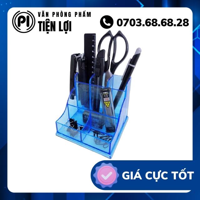 Hộp cắm bút mica Xukiva 168, 7 ngăn chứa lớn