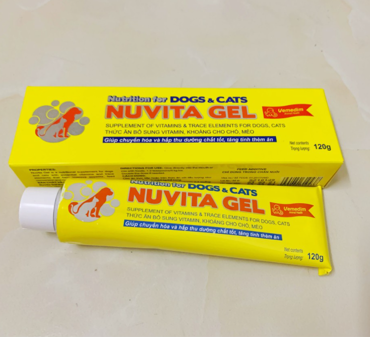 Gel Dinh Dưỡng Chó Mèo Biếng Ăn - Nuvita Gel 120g