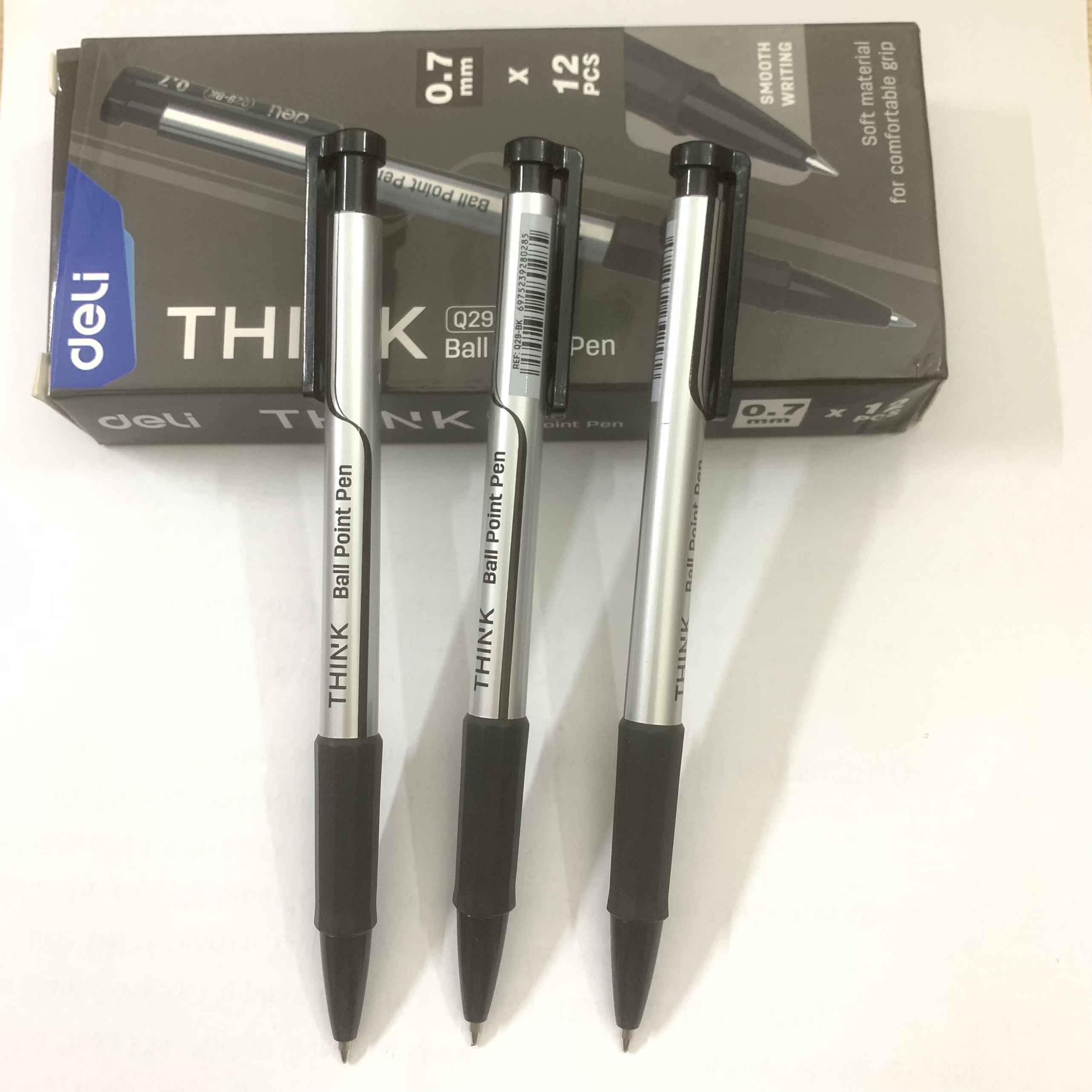 Combo 5 Bút bi Deli Q29 THINK ngòi 0.7mm