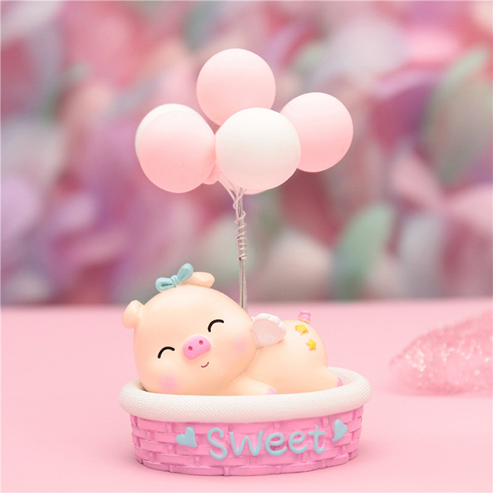 Khinh khí cầu heo sữa mô hình trang trí	