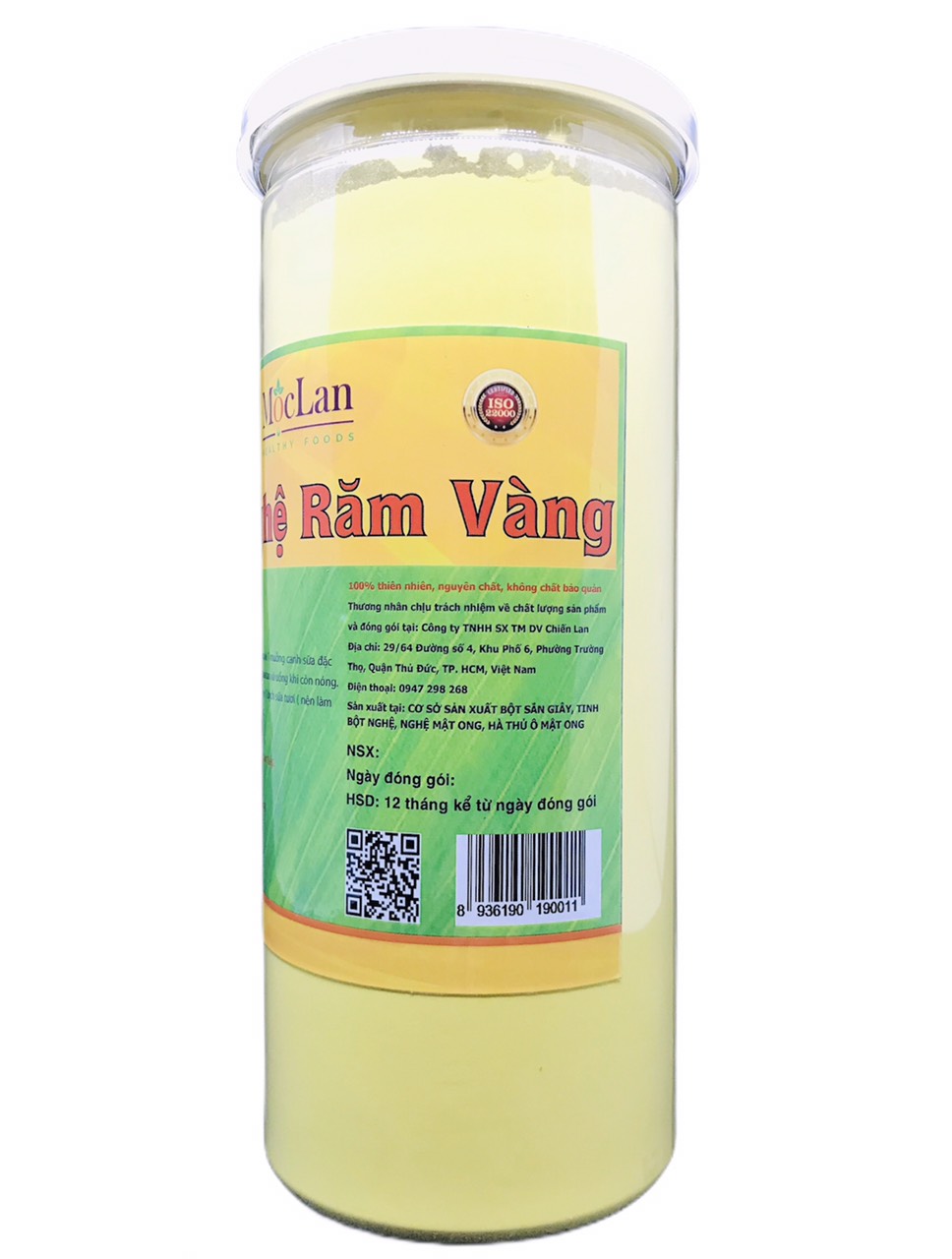 Tinh nghệ răm vàng Mộc Lan (hộp 500g)