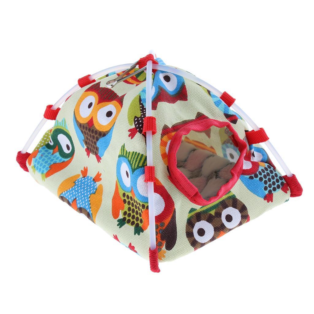 2Size Bird Hammock Hanging Cave Cage Tent Bed Parrot Toy