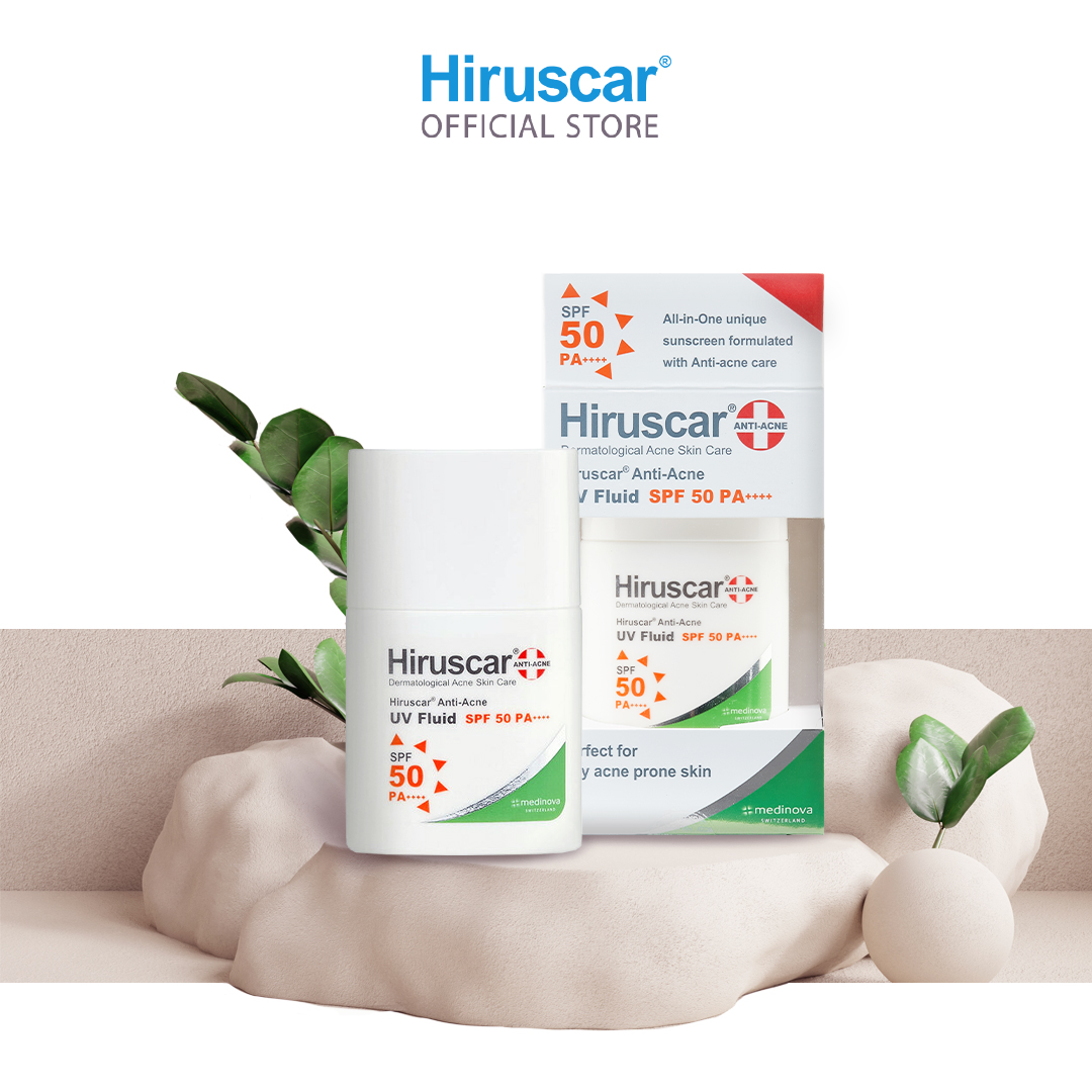 Sữa chống nắng dành cho da dầu, mụn Hiruscar Anti-Acne UV Fluid 25g SPF50 PA++++