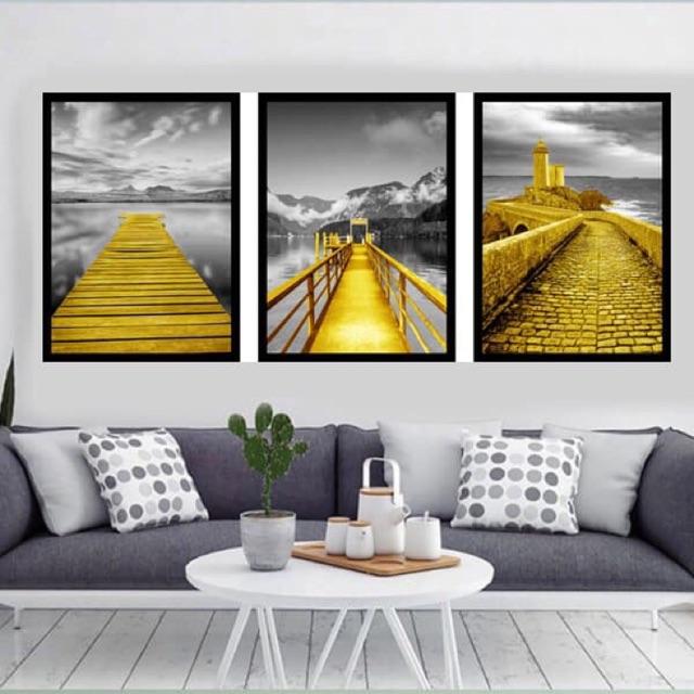 Tranh CANVAS cây cầu vàng kt 30*40