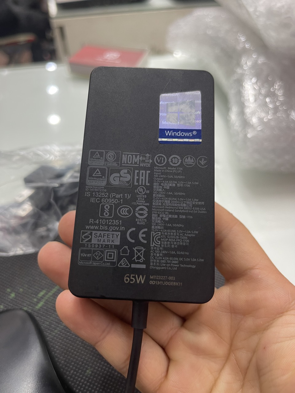 Sạc 65W dành cho Surface Pro Charger Microsoft Surface Pro 9 8 7+ 1796 1769 1706 1800-Zi.n hàng nhập khẩu