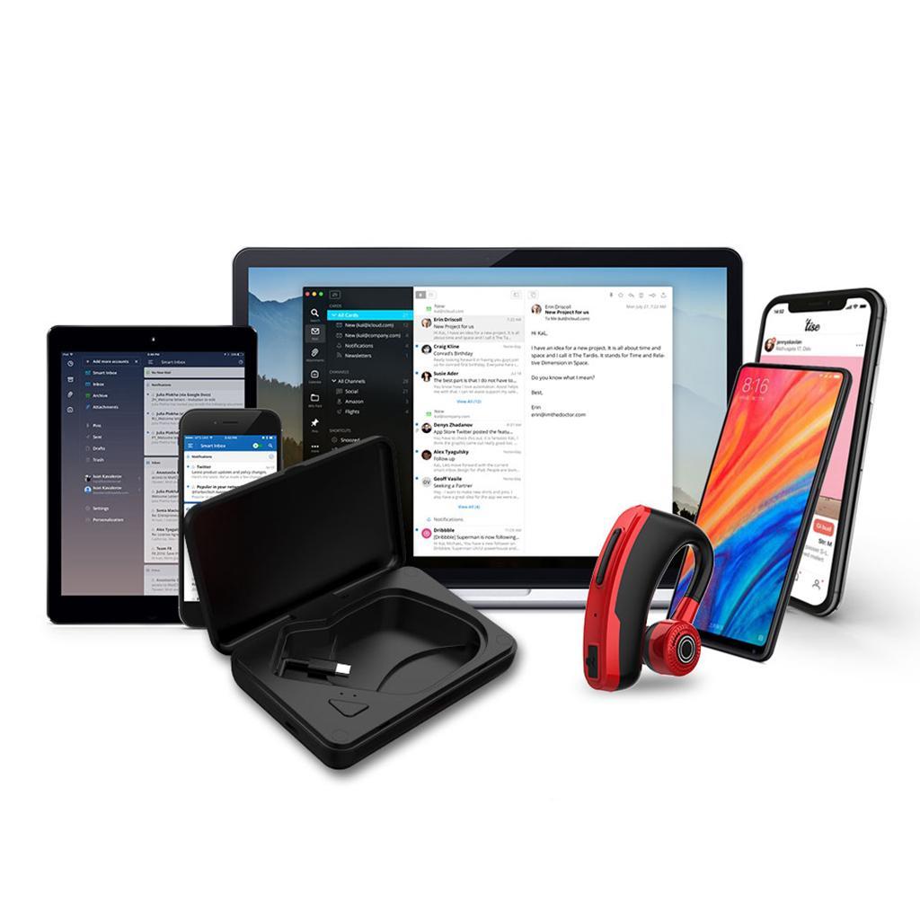 V10 Ear Hook Bluetooth 5.0 Earphone W/CSR 5.0 50H Stereo Chip