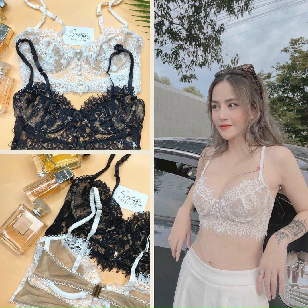 Áo Bra 21 Ren Hàng Cúc Lụa Móc Cài Sau
