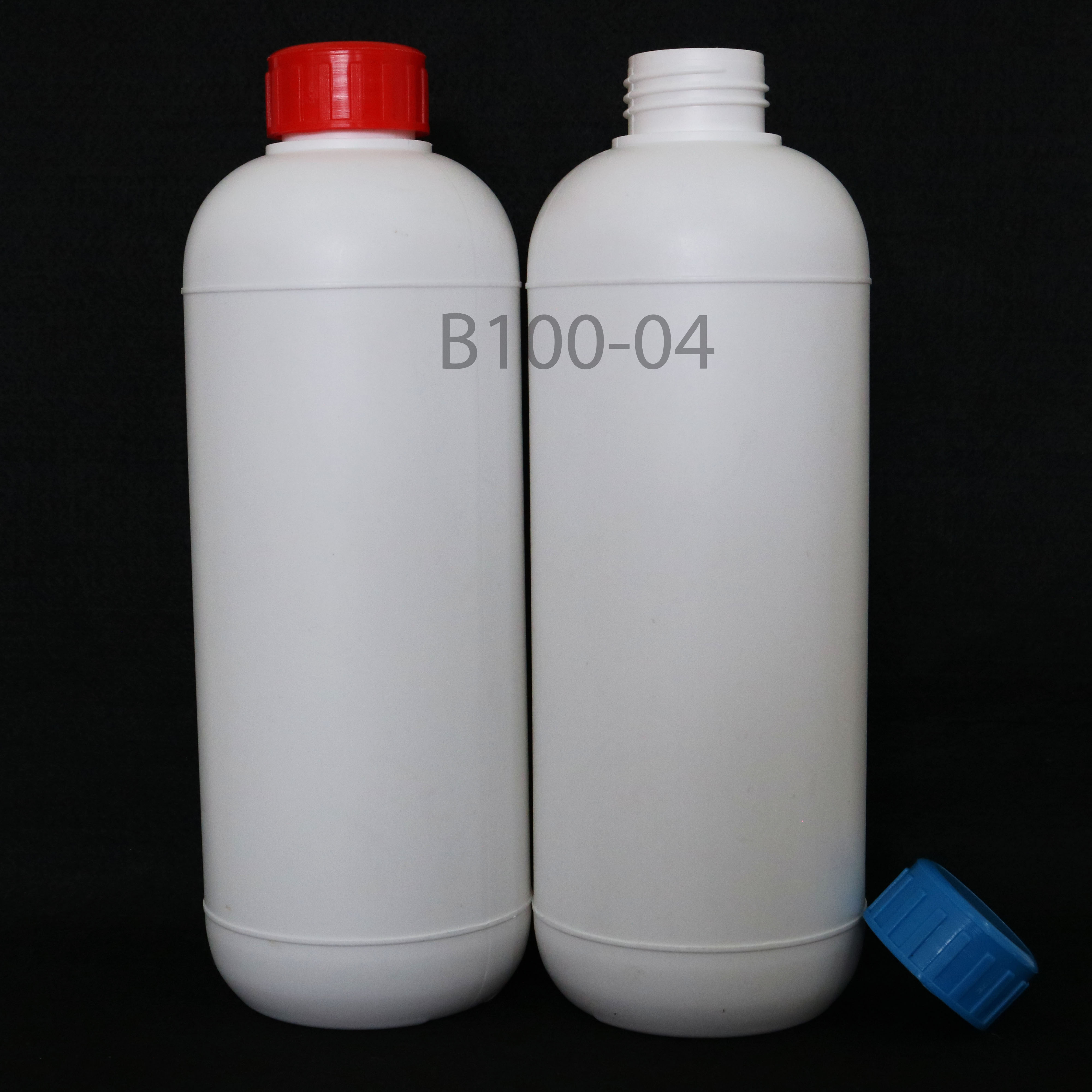 Chai nhựa HPDE 1000mL Trắng đục 2 màu nắp tiện dụng, xinh xắn - B100-04