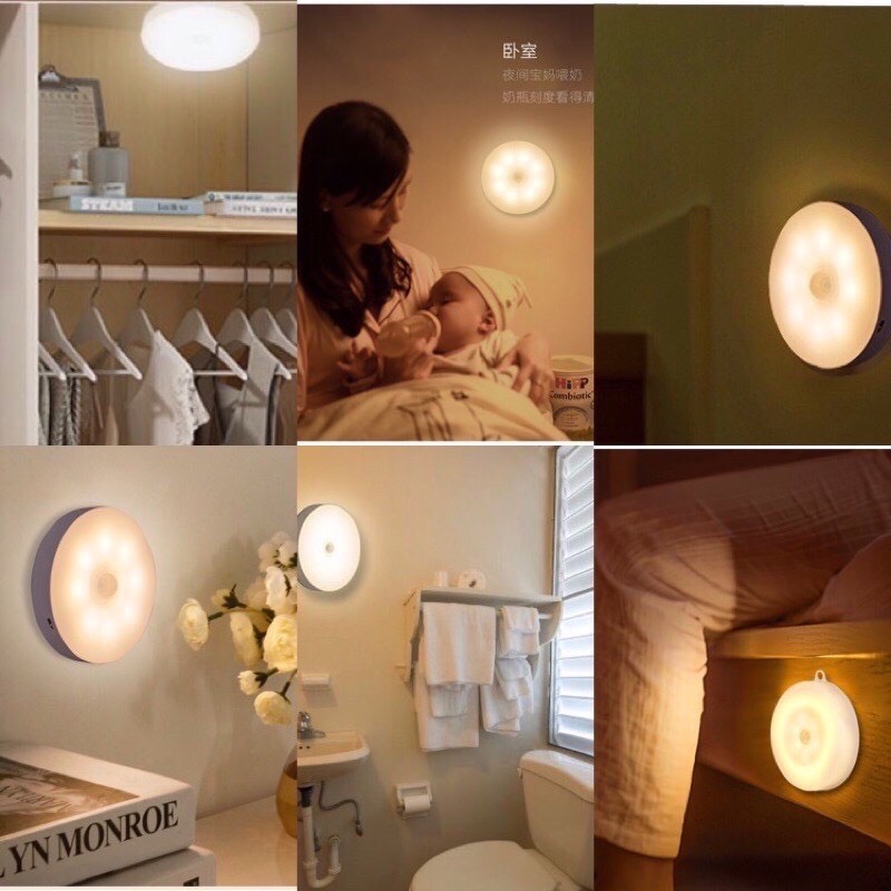 Đèn cảm biến chuyển động,Đèn Led cảm ứng thông minh tự động bật tắt gắn tủ,cầu thang,phòng ngủ,nhà bếp tiện lợi