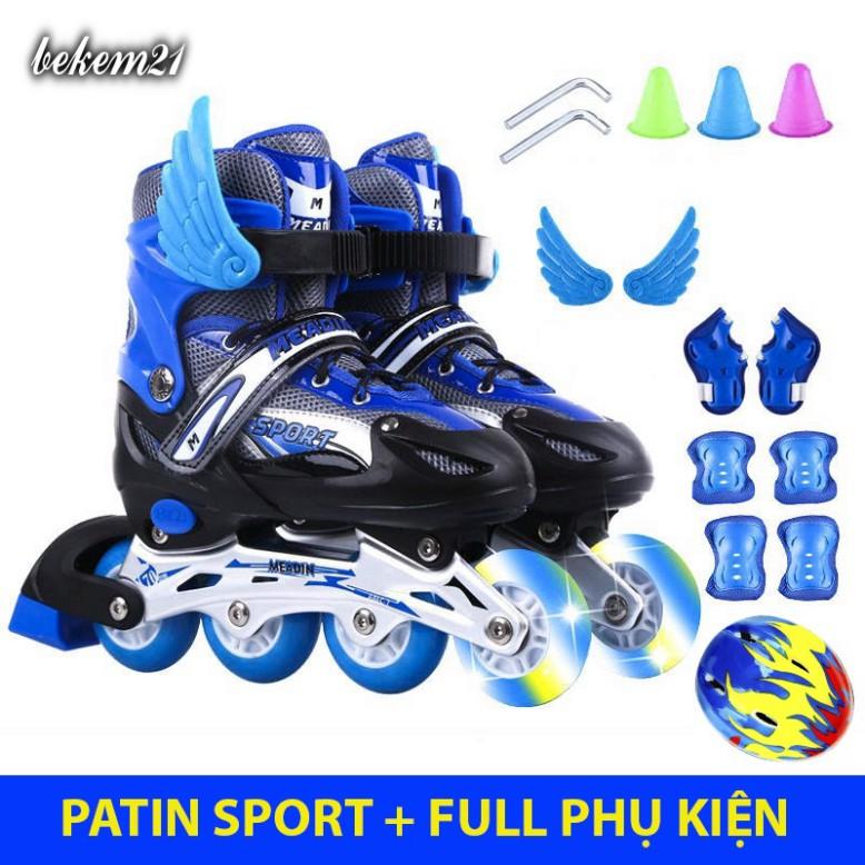 (8 MẪU) Rẻ Nhất Thị Trường Giày Trượt Patin Phát Sáng Sport Trẻ Em - Batin Người Lớn QF Thế Hệ Mới (Tặng 2 Thanh Cờ Lê T